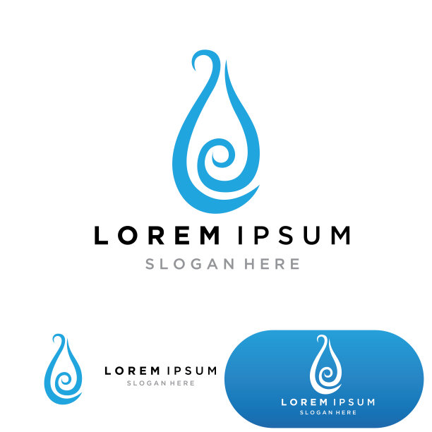 水滴标志模板矢量图片下载