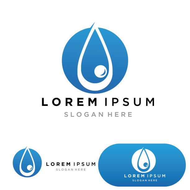 水滴标志模板矢量图片下载