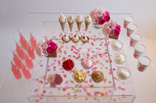 派对桌子的自上而下的照片图片下载