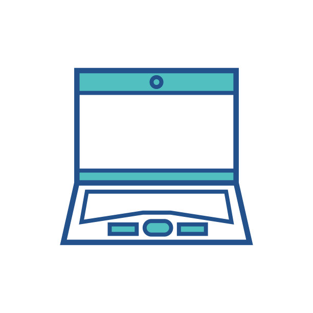 笔记本电脑，图标，矢量，模板，设计，平面风格图标集合图片下载