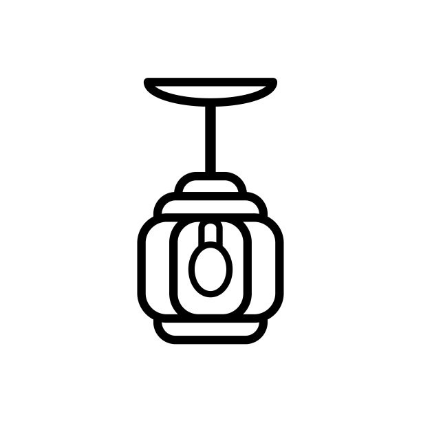 吸顶灯，花园灯，图标，矢量，模板，收藏，时尚风格图片下载