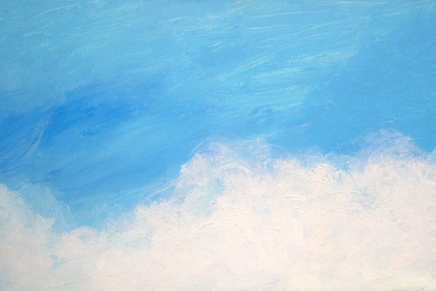 抽象的蓝色和白色丙烯油画在画布纹理背景图片下载