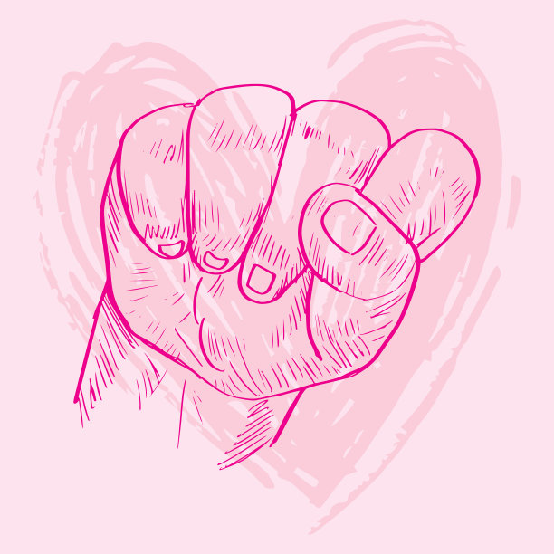 宝宝的手。手绘素描插图。图片下载