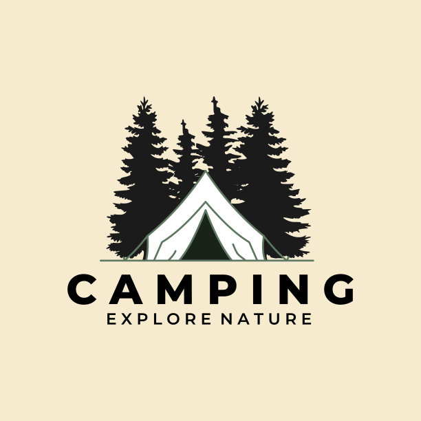 露营和户外远足模板设计图片下载
