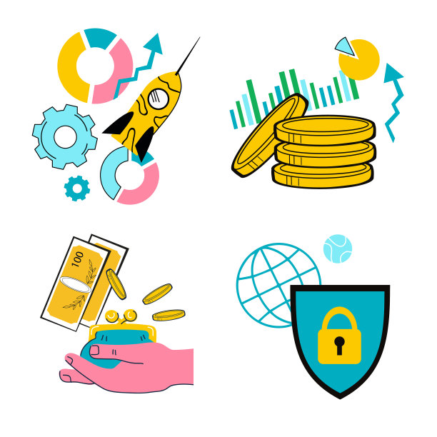 图标设置为金融交易和投资，矢量插图隔离。图片下载