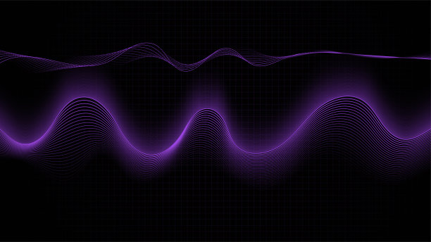 矢量简单的背景与颜色抽象波线图片下载