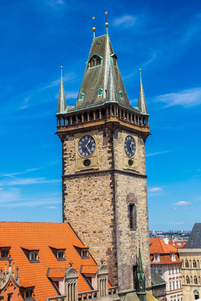 布拉格全景鸟瞰图图片下载