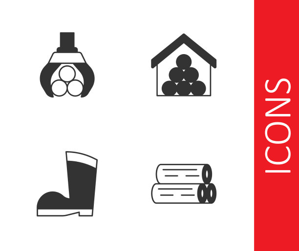 套木原木抓斗吊车抓了一把图片下载