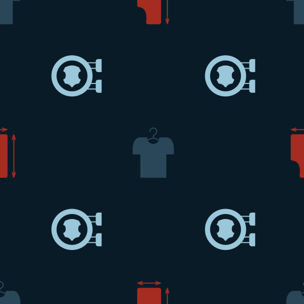 在衣架和皮革上设置缝纫图案t恤图片下载