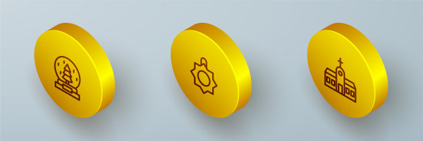 设置等距线圣诞雪球玩具和图片下载