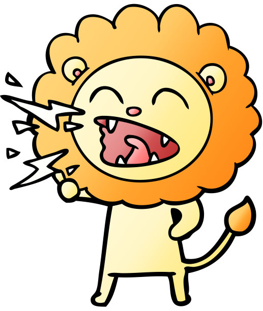 卡通怒狮图片下载