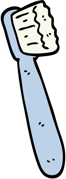 手绘涂鸦风格的卡通牙刷图片下载