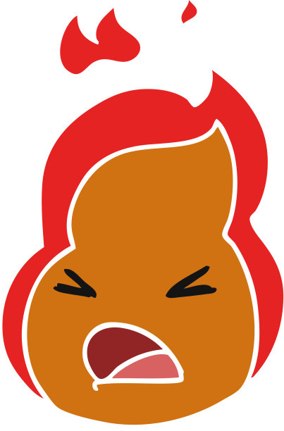 卡通插画可爱可爱的火焰火焰图片下载