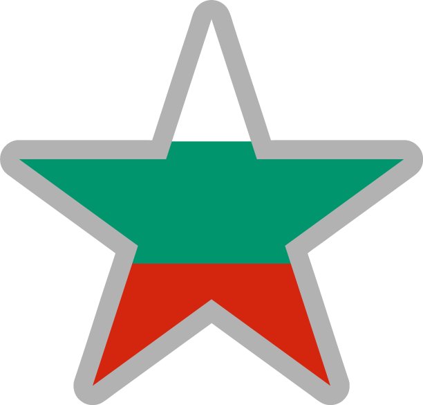 保加利亚国旗图标矢量插图材料图片下载