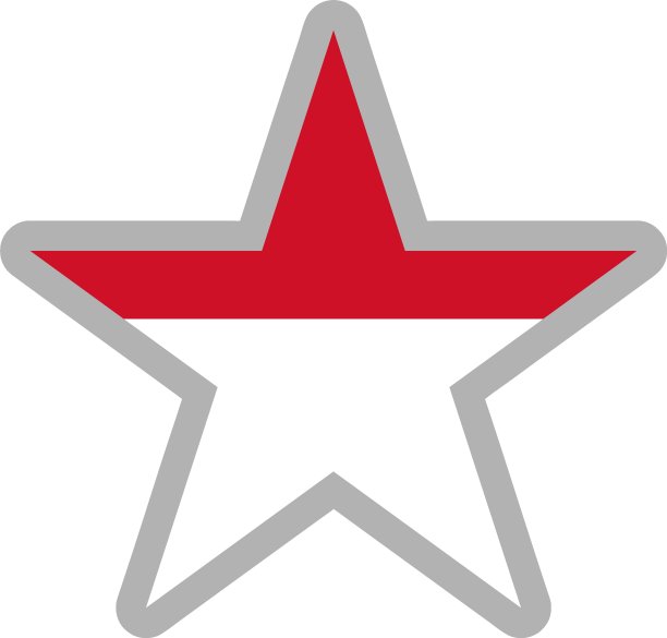 摩纳哥国旗图标矢量插图材料图片下载