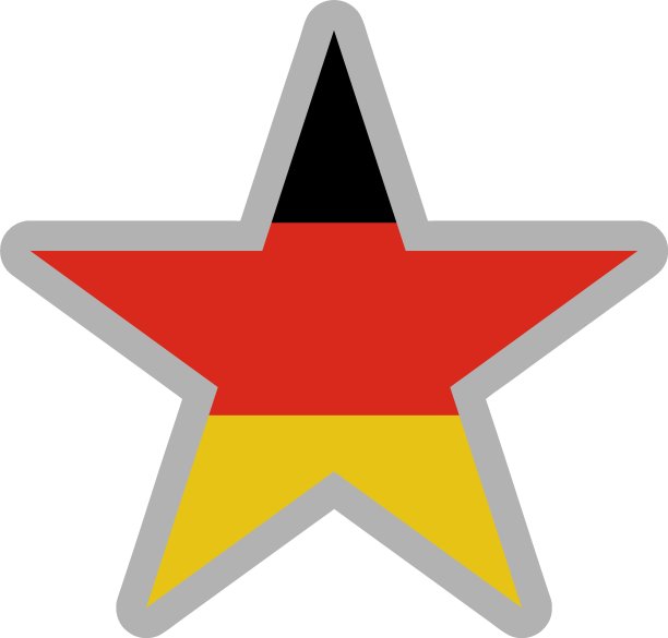 德国国旗图标矢量插图材料图片下载