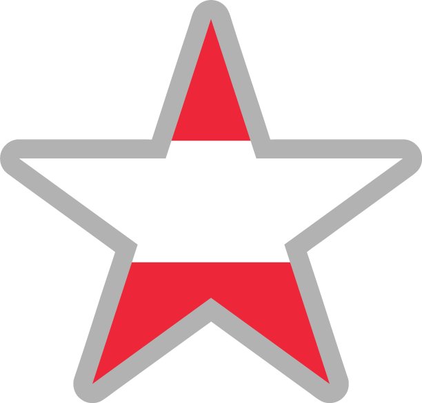 奥地利国旗图标矢量插图材料图片下载