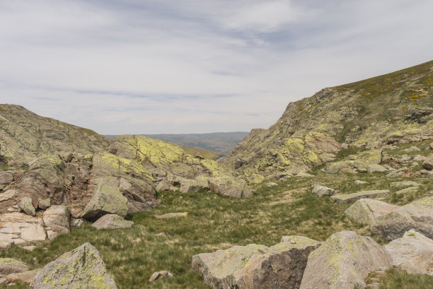 美丽的格雷多斯山脉地区公园的石头和草在西班牙格雷多斯图片下载