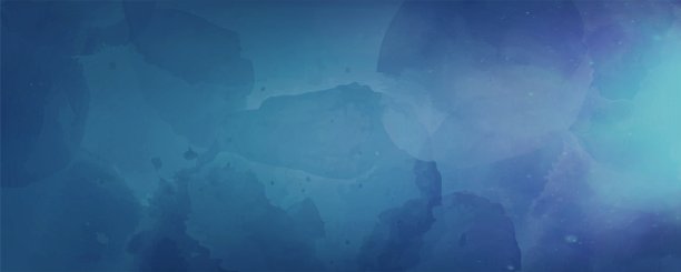 蓝色抽象水彩横幅背景图片下载