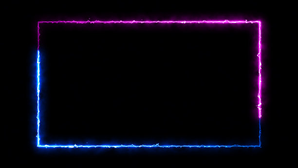 抽象霓虹灯发光，激光和线条的框架图片下载