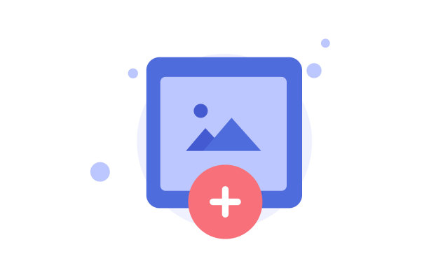 矢量平面图标添加照片图片下载