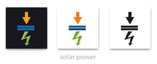 照射在太阳能电池板上的太阳光。太阳能。向量符号绿色能源图片下载