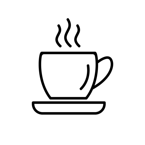 咖啡杯轮廓图标图片下载