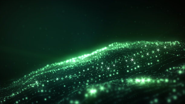 摘要绿色星形背景技术概念图片下载