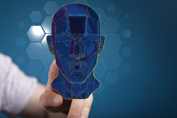 3D渲染人工智能概念，虚拟技术网页背景图片下载