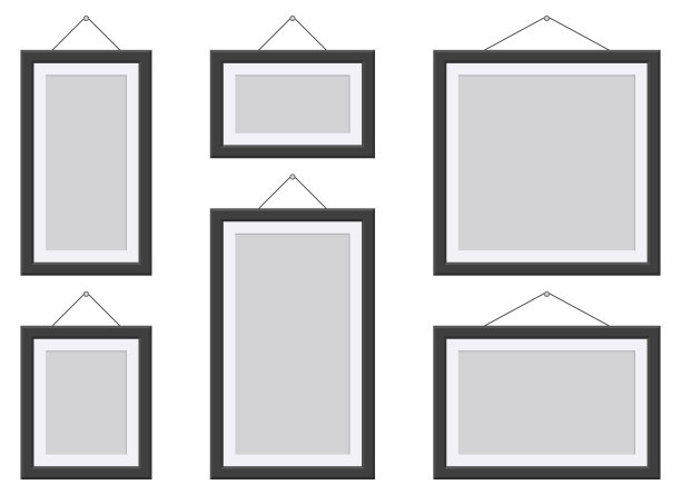 黑色画框矢量插图孤立在白色上图片下载