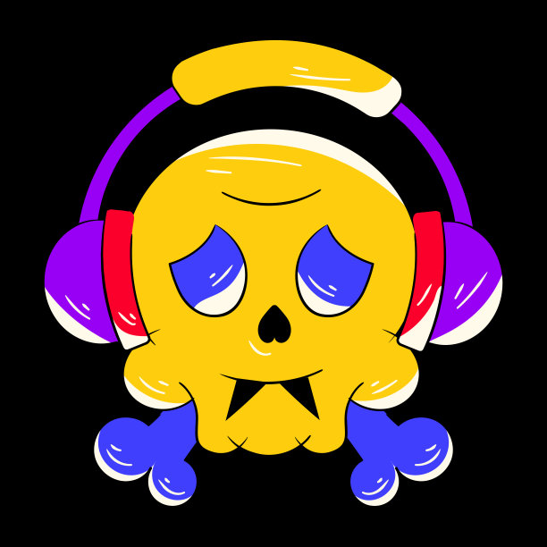 音乐的头骨图片下载