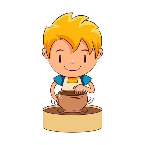 孩子们制作陶器，孩子们制作陶器图片下载