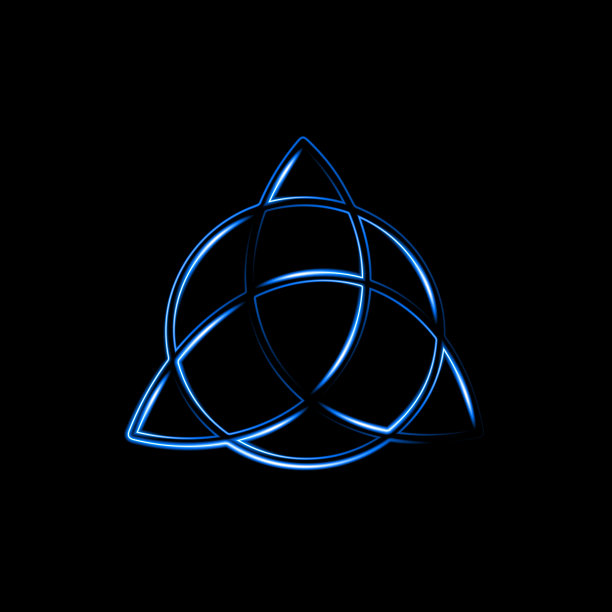 具有霓虹灯效果的神奇标志。图片下载