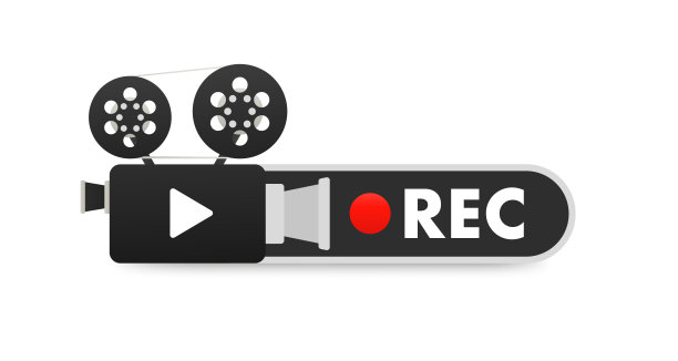 复古电影，相机娱乐。摄影节。电影的时间。视频图标。电影制作行业。摄影和电影制作设备。电影设计元素。电影带。矢量图图片下载