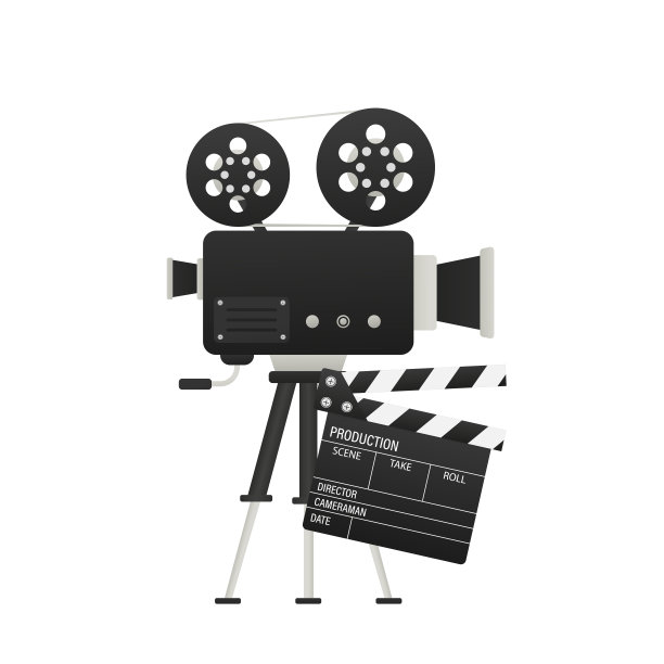 电影拍手孤立在白色上。黑色打开隔板。视频图标。电影制作行业。摄影和电影制作设备。拍片设计元素。矢量图图片下载