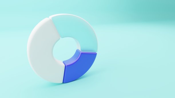 径向图形图标与蓝色和玻璃元素上的光隔离背景3d渲染图片下载