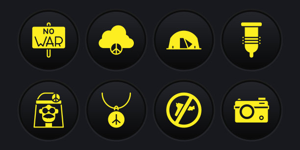 设置嬉皮女孩避孕套项链与和平图片下载