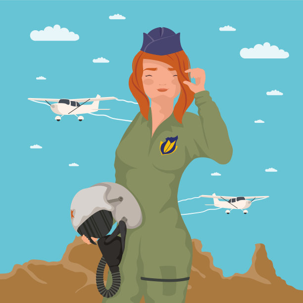 女飞行员图片下载