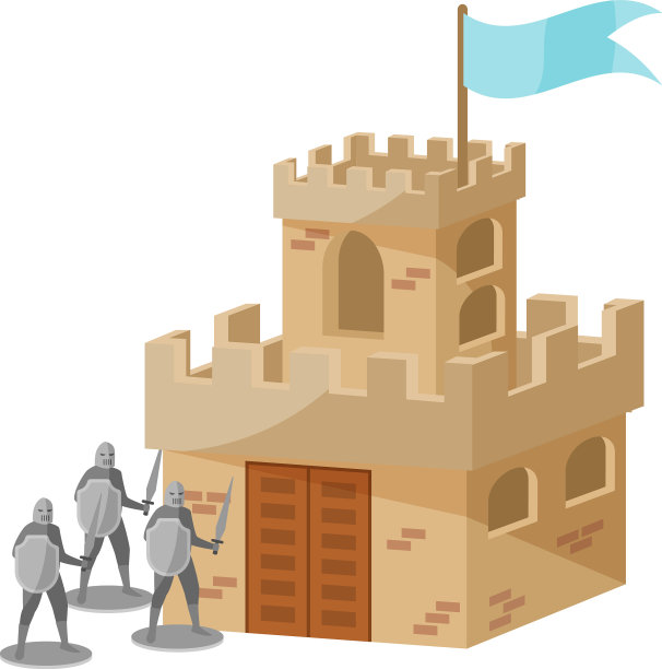 中世纪城堡和骑士儿童游戏玩具卡通图片下载