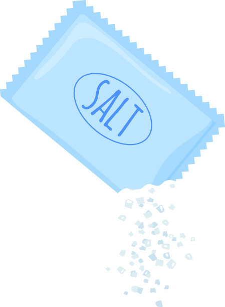 打开盐袋调味卡通图标图片下载