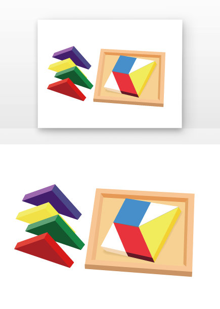 卡通七巧板图片下载