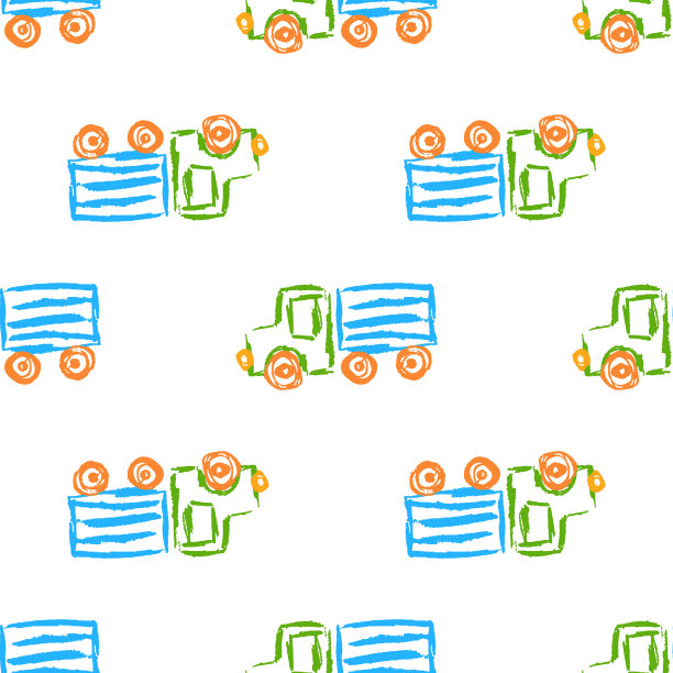 无缝模式。孩子们用蜡笔画画图片下载