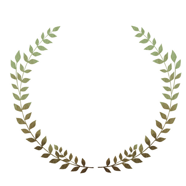 绿色和棕色的叶子花环水彩插图装饰自然，复活节和春季季节。图片下载