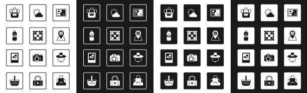 集折叠地图格子餐巾纸瓶水图片下载