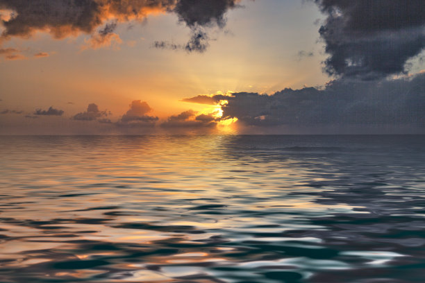 日落横跨夏威夷瓦胡岛威美亚湾图片下载