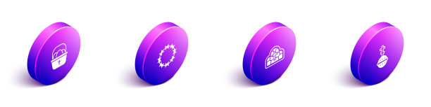 设置等距篮子与复活节彩蛋的王冠图片下载