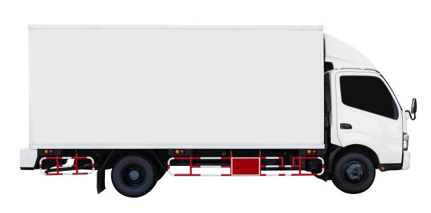 白色卡车隔离在白色背景与剪辑路径图片下载