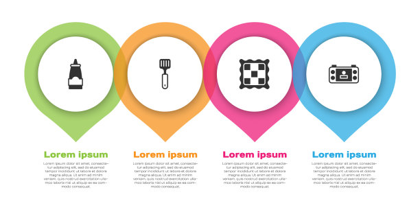 套酱瓶，抹刀，格子餐巾和图片下载