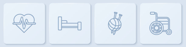 设定线心率纱线球与针织图片下载