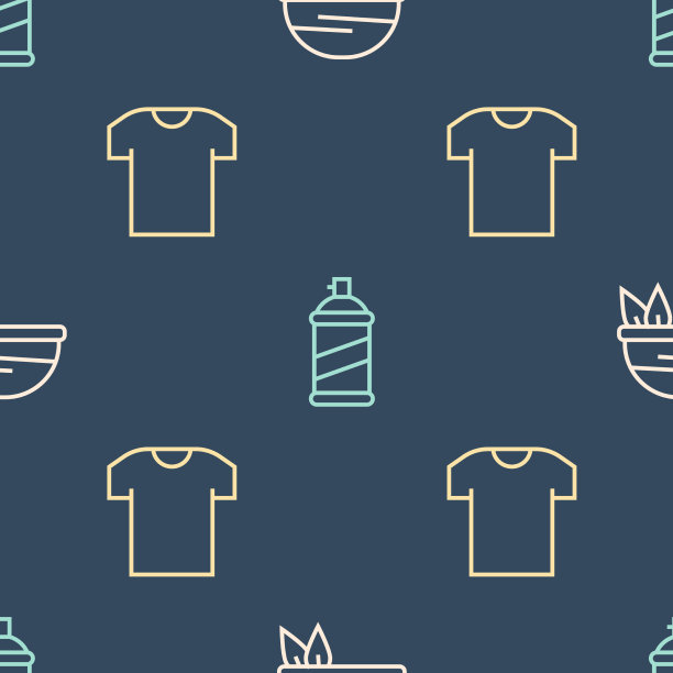 设置线手帕t恤和喷漆罐上图片下载